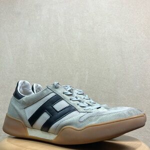Hogan Leather Suede Big H Skateboarding Style H357‎ Sneaker Shoes Men’s size 9.5